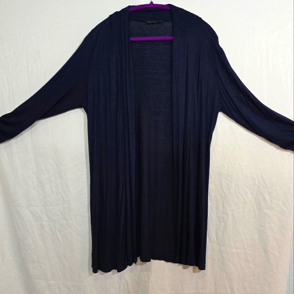 NWOT JM FLEURETTE DRAPE FRONT CARDIGAN SIZE 1X - Picture 2 of 5